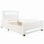Lit plateforme tapissier simple avec tiroir, bande lumineuse à DEL, port USB, blanc-59678298-59678296