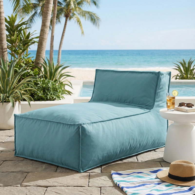 Fauteuil à billes Carl avec housse amovible, Polyester sarcelle