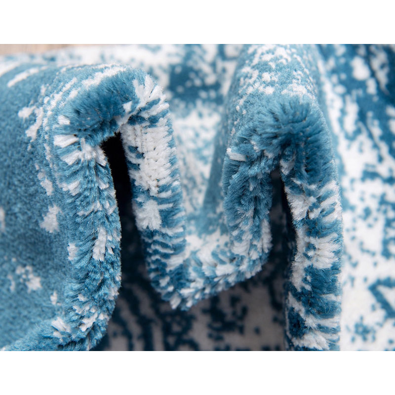 Tapis rond bord de mer ikat Oneita
