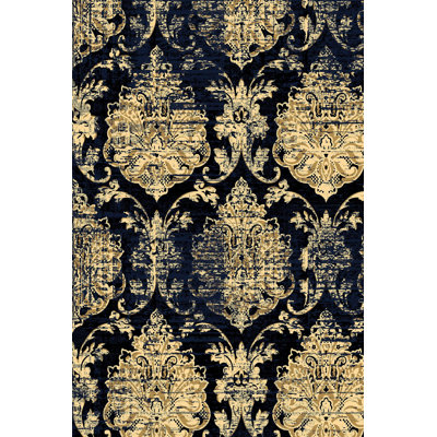 Tapis tissé de qualité supérieure, 5,2 x 7,5 pi, 100% polyester, antibactérien, antidérapant, hauteur des poils de 0,3 po | Lavable à la machine, impression numérique 3D | Parfait pour le salon, la chambre à coucher et le bureau