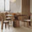 Simple retro style solid wood round table-1959865174