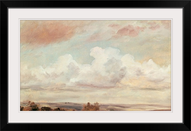 «Extensible Landscape» par John Constable, reproduction d'art, H 20 po x l 26 po x P 1 po, Cadre noir