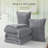 Bedsure King Size Comforter Sets - 3-Piece Double-Sided Fleece Fluffy Grey Bedding, Cozy Striped Aesthetic for Modern & Guest Bedrooms, All-Season Luxury Home Decor-100517524-100517523
