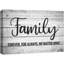 «Family Forever, For Always, No Matter What», reproduction d'art sur toile encadrée-679216726-679216725