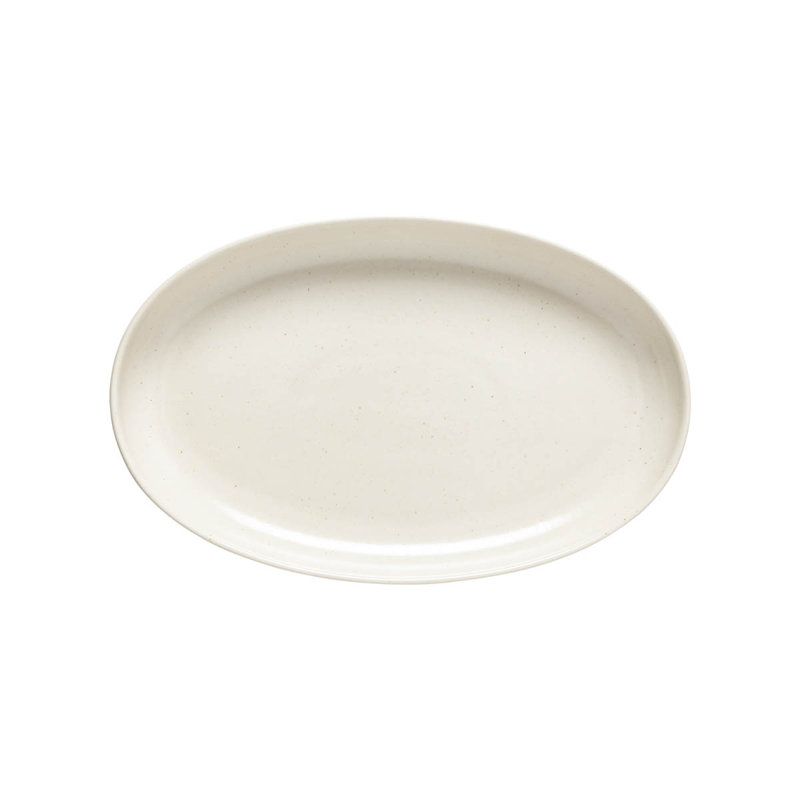 Costa Nova Casafina Pacifica Platter, 1.77" H x 10.35" W x 16.06" L, Vanilla