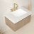 Muri 36" Bathroom Vanity&Sink, Floating Plywood Storage Cabinet With Drawer&Door, Carrara White Sintered Stone Top&Ceramic Basin With 3 Pre-Drilled Faucet Holes, Pre-Assembled, White Oak Woodgrain-909493999-921244299-909493992