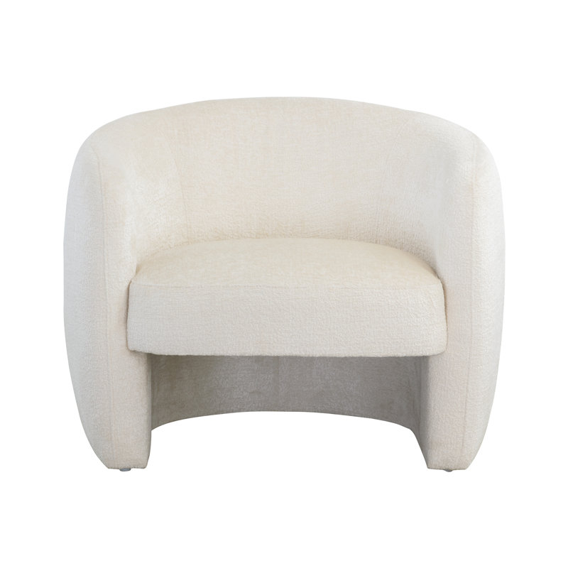 Lounge Chair, Cream Polyester