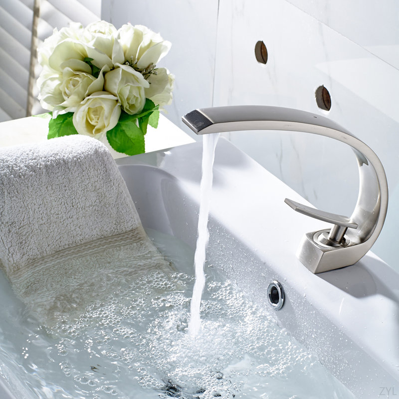 Bathroom Faucet,Faucet For Bathroom Sink, Single Hole Bathroom Faucet Modern Single Handle Vanity Basin Faucet
