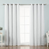 Tulle Polyester Room Darkening Curtain Panels