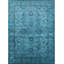 Tapis bleu sarcelle à motif oriental-1981022775