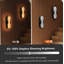Ensemble de 2 appliques murales linéaires modernes à DEL intégrées en albâtre naturel, noir mat-129434534-129434535
