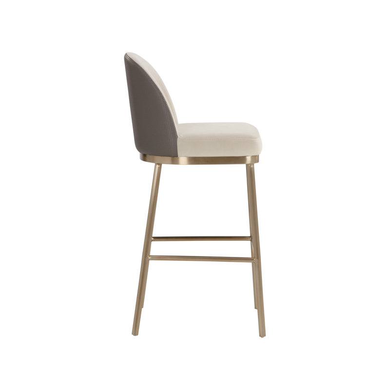 Hamlett Upholstered Bar Stool with Metal Frame, Bar Stool (30" Seat Height)