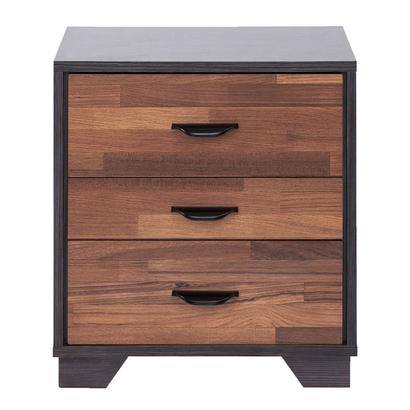 Table d'appoint en noyer avec tiroirs 3/4