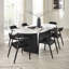 45cm H Slat Back Side Chair in Black