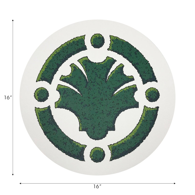 Timothy Corrigan Parterre Garden Vegan Leather Round Pebble Placemat