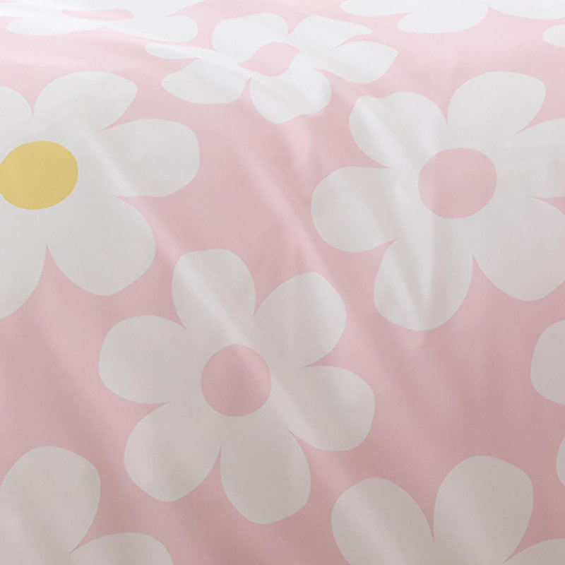 Retro Daisy Polyester Floral Duvet Cover Set with Pillowcases Included, Single Duvet Cover Set + 1 Pillowcase