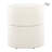 18" Swivel Ottoman In Cream Polyester Fabric