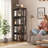 Fortis 54"H x 15.8"W x 15.8"D Rotating Bookcase, Coner bookshelf-1352168619