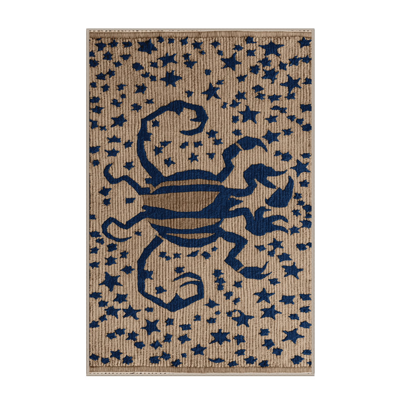 Tapis brun lavable à la machine, Rectangulaire 7 pi x 10 pi