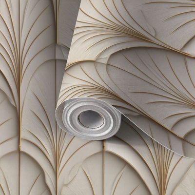 Peel and Stick Wallpaper Contact Paper Seamless Abstract Geometric Wall Design Subtle Gold Accents Self Adhesive and Removable 24in x 118in(60x300cm)