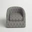 Fauteuil demi-tonneau pivotant en polyester 31,5 po de large Anglert-1450168425