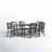 Alyah 6 - Person Patio Dining Set with Rectangular Table