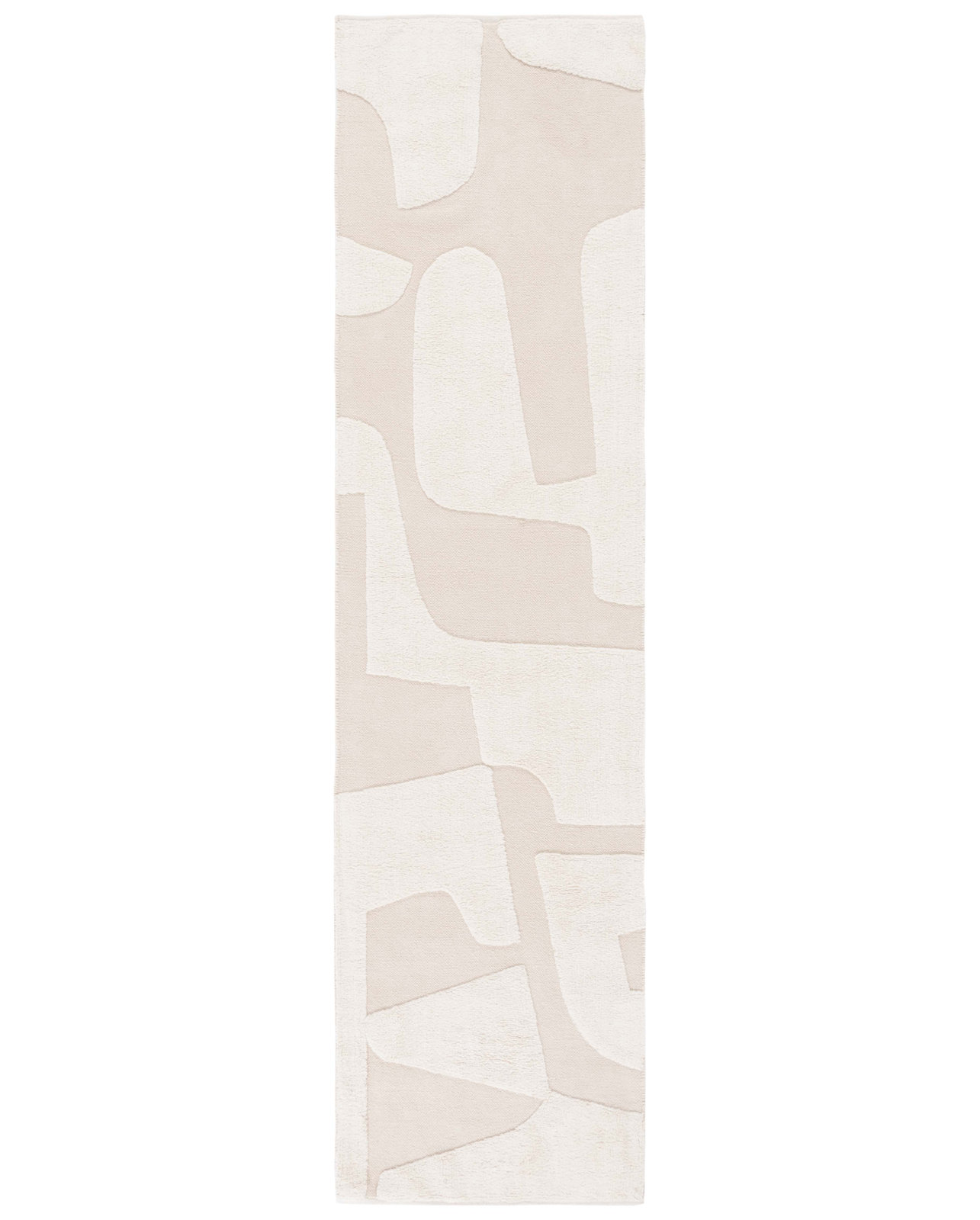 Sarya Ivory Hand-Woven Abstract Rug, Runner 2'3" x 9'