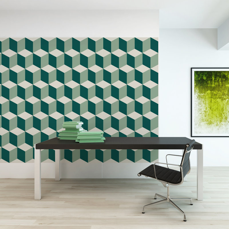 Décalcomanie murale cubes 3d