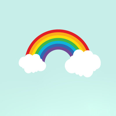 Adhésif décoratif arc-en-ciel