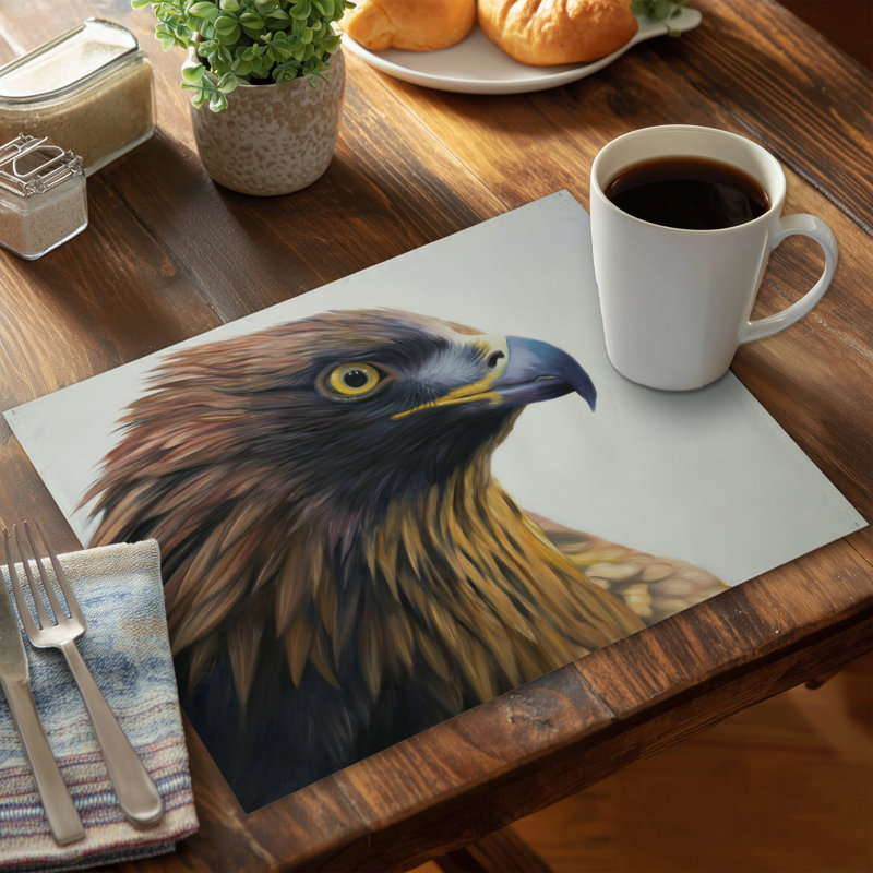 Brown-headed Eagle Western Brown Bedroom Polyester Placemat