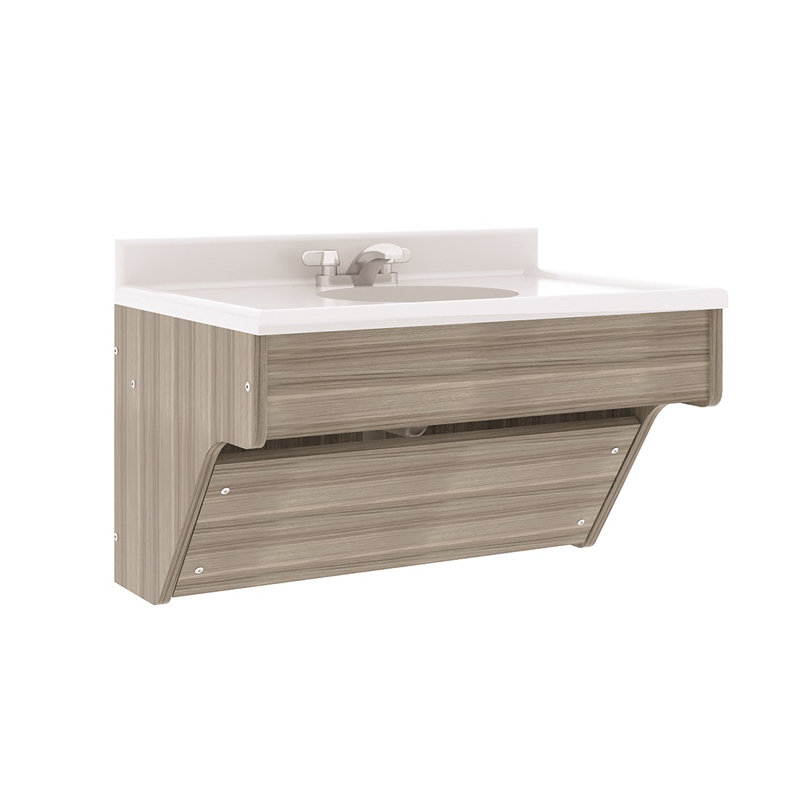 Tot Mate 31" Wall-Mounted Single Bathroom Vanity Set, Yes, Shadow Elm Gray