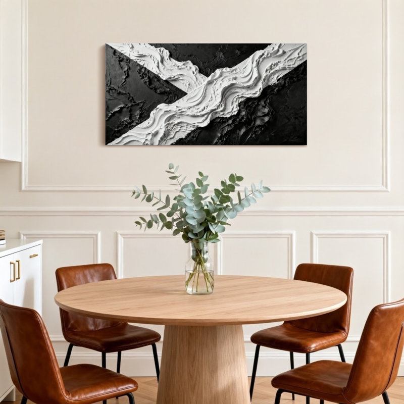 Œuvre d'art en relief, H 16 po x l 32 po