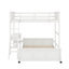Lit simple superposé au dessus d'un lit double avec bureau-1807586437
