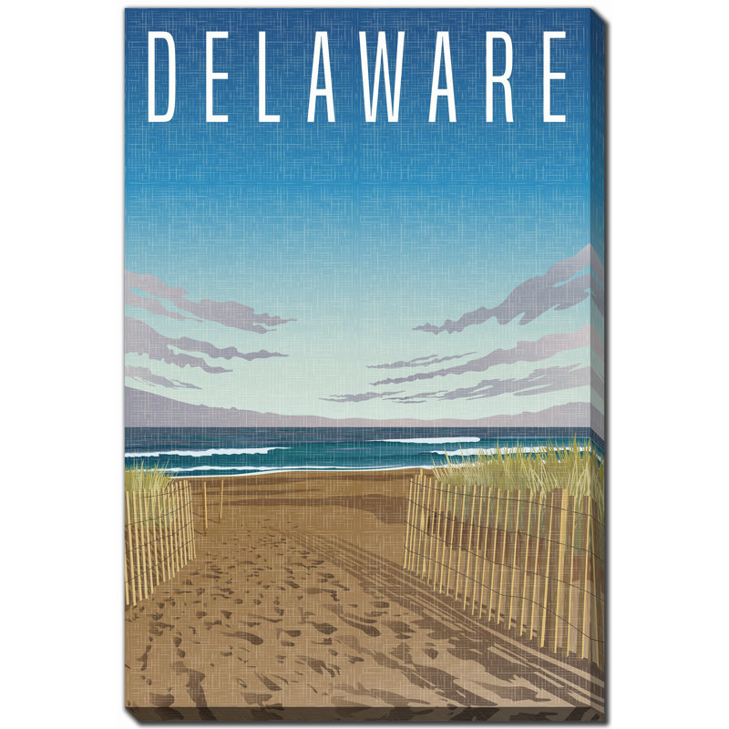 Delaware State Poster, 28" H x 22" W