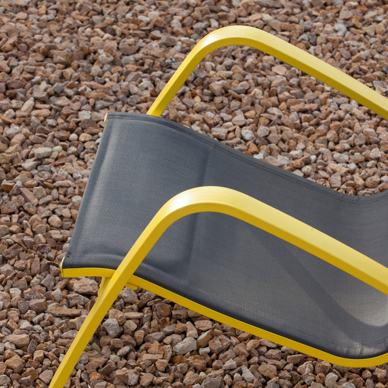 Chaise berçante de patio en aluminium Bissett