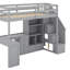 Lit mezzanine simple avec bureau et tiroirs-48034472