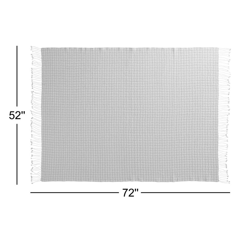 Chaperone Hand Woven Throw Blanket, Gray