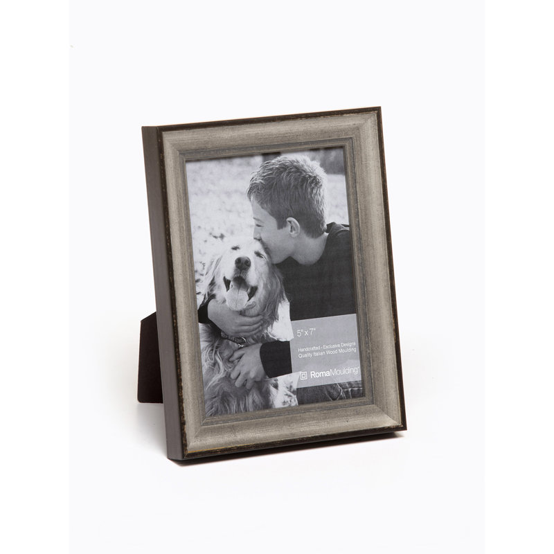 Cadre photo Gastonville, 8 po x 8 po, Noir antique / Argent