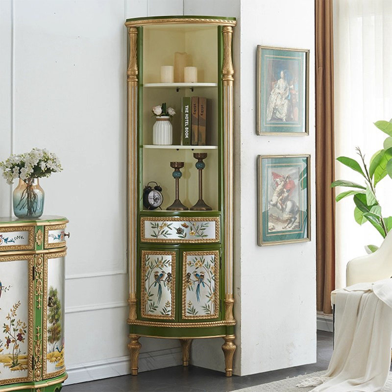 Armoire d'angle en bois manufacturé