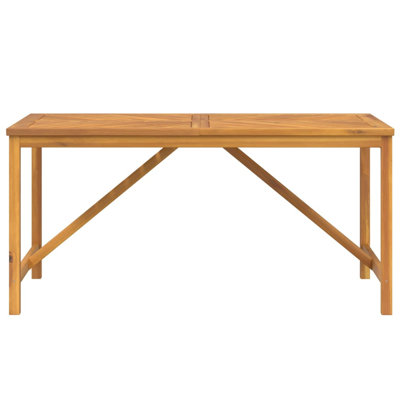 Pooler Rectangular Acacia Solid Wood Outdoor Dining Table 90 cm D