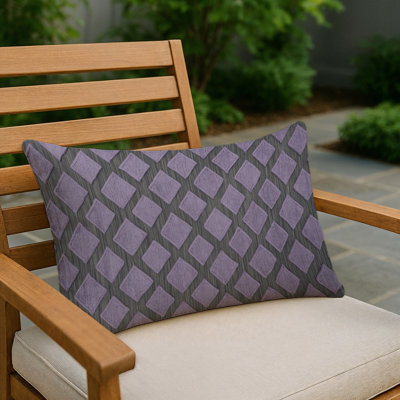Coussin décoratif intérieur et extérieur brun Trellis
