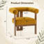 Chaise d'appoint moderne rembourrée avec accoudoirs ronds-929368483