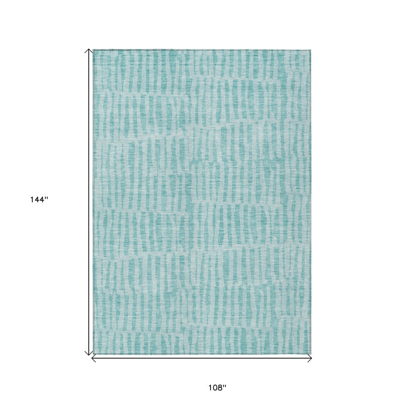 Tapis bleu sarcelle lavable 9 pi x 12 pi bleu sarcelle et turquoise