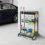 Organisateur d'outils de jardin, porte-balais avec rangement pour produits de nettoyage, chariot de rangement pour produits de nettoyage