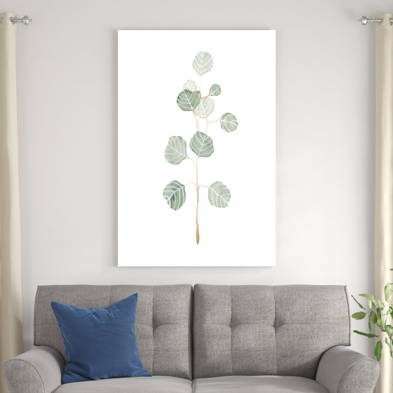 Douce branche d'eucalyptus II, H 48 po x l 32 po x P 1,25 po