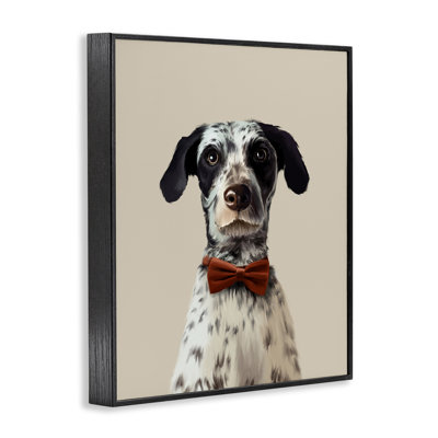 Chien avec un nœud papillon, estampe numérique, design par Anna Lischenko