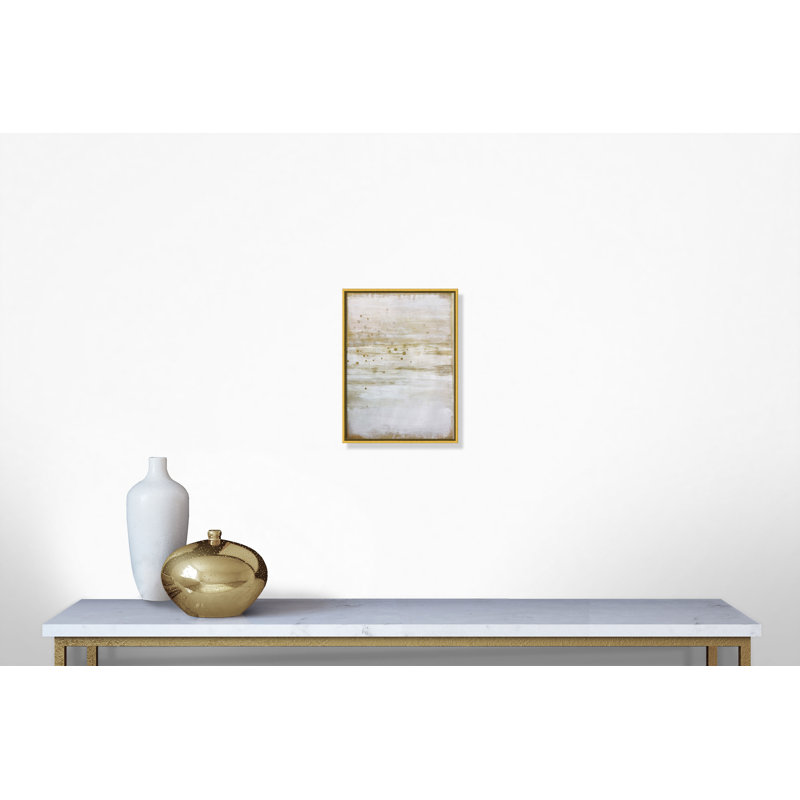 « golden whiteout-floater », peinture sur toile, H 24 po x l 18 po x P 2 po