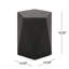 Modern Outdoor Lightweight Concrete Pentagon Side Table, Matte Black, 16.23" W X D H, No Assembly Contemporary Black Style, 16X16x16,
