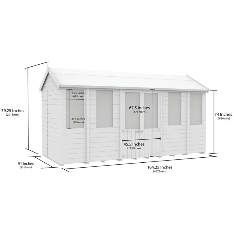 Apex Summer House, 8 Ft. W x 14 Ft. D