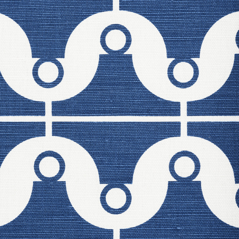 Tissu pont Schumacher x Studio Bon London, Bleu